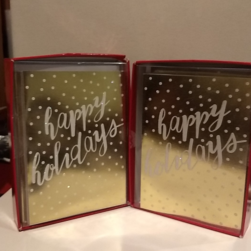 Happy Holiday gold cards - Picture 1 of 2